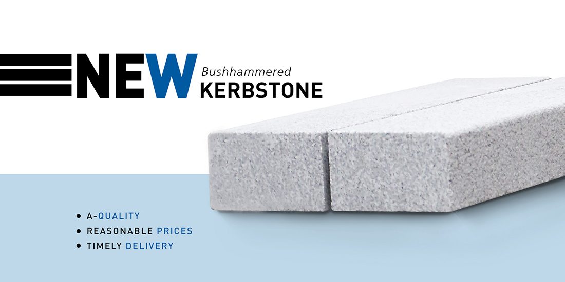 new bushhammered kerbstone